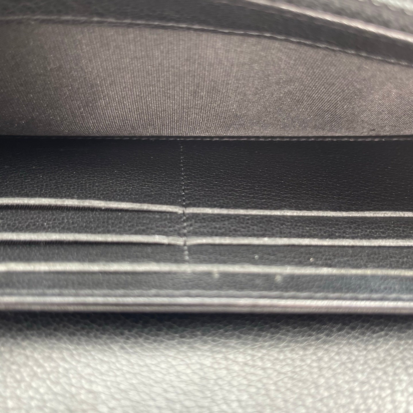 Chanel Black Calf Skin Leather Large CC Long Wallet [Used]
