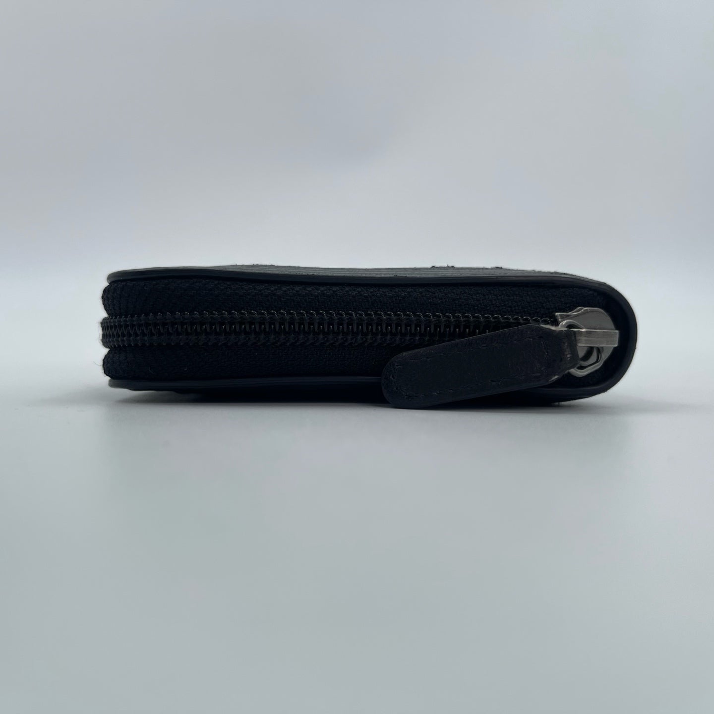 Chanel Leboy Black Lambskin Studded Long Wallet Silver Hardware [Used]