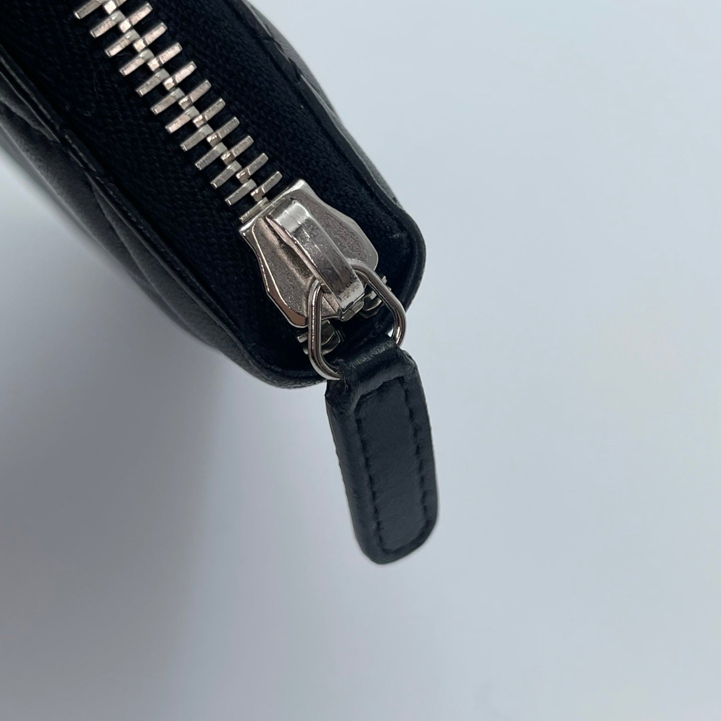 Chanel Black Quilted Lambskin Long Wallet Silver Hardware [Used]