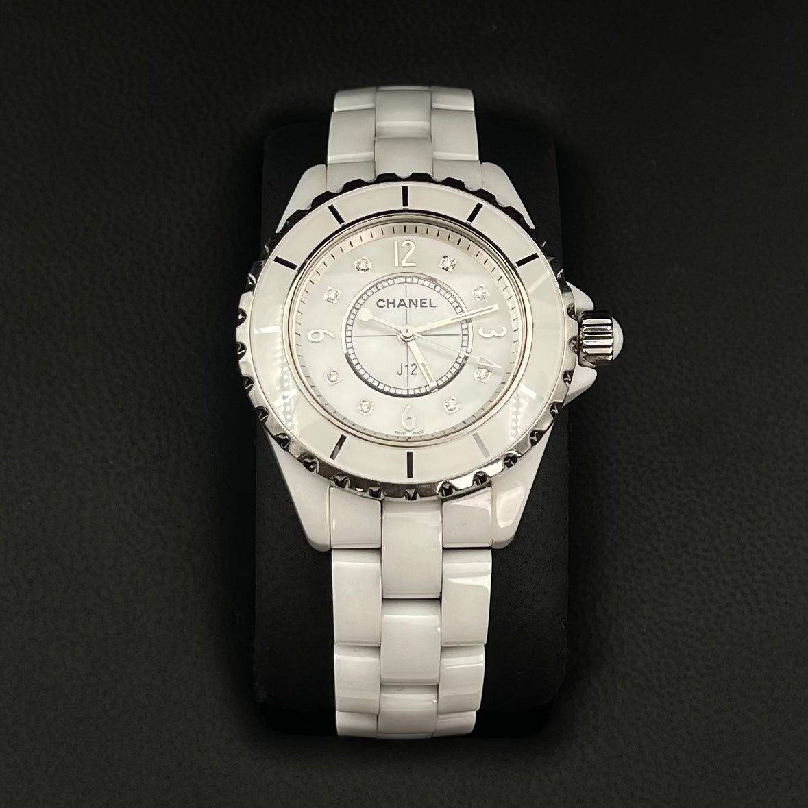 Chanel J12 White Ceramic Diamond-Set 33 mm Watch [Used]