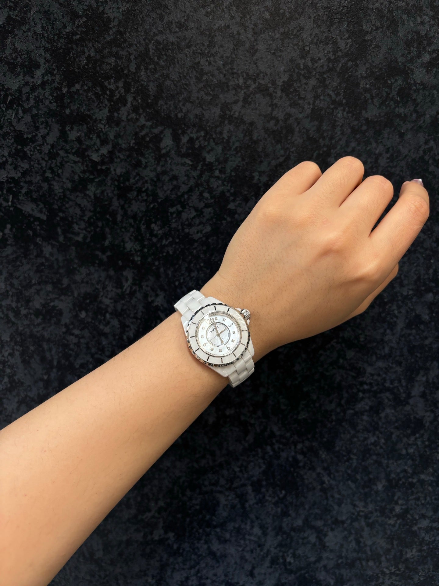 Chanel J12 White Ceramic Diamond-Set 33 mm Watch [Used]
