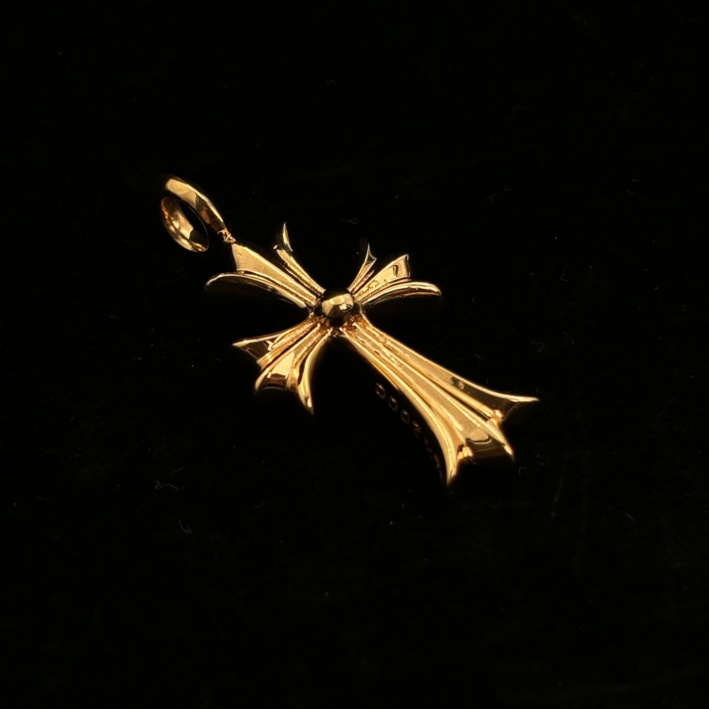 Chrome Hearts 22K Gold Emerald Tiny  Cross Pendant [Unused]