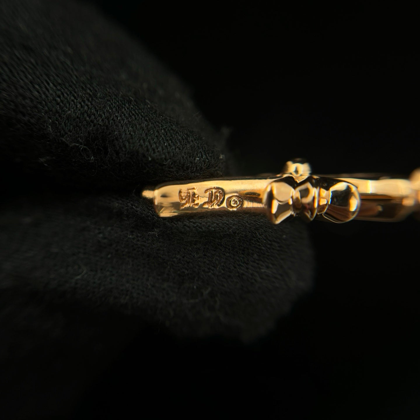 Chrome Hearts 22K Gold Ruby Tiny Cross Pendant [Unused]