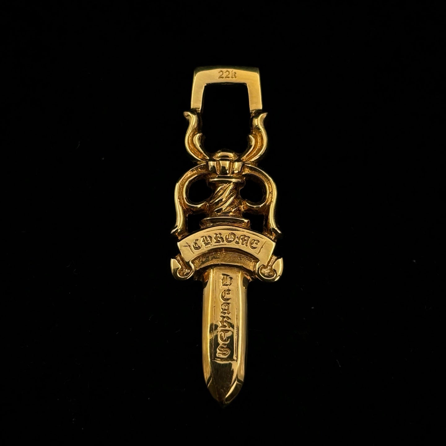 Chrome Hearts 22K Gold Dagger Pendant [Used]