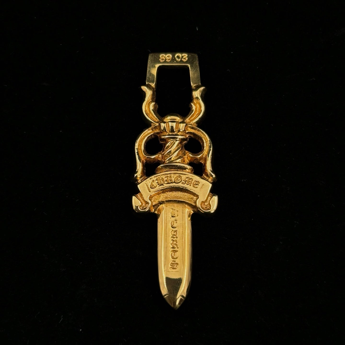 Chrome Hearts 22K Gold Dagger Pendant [Used]
