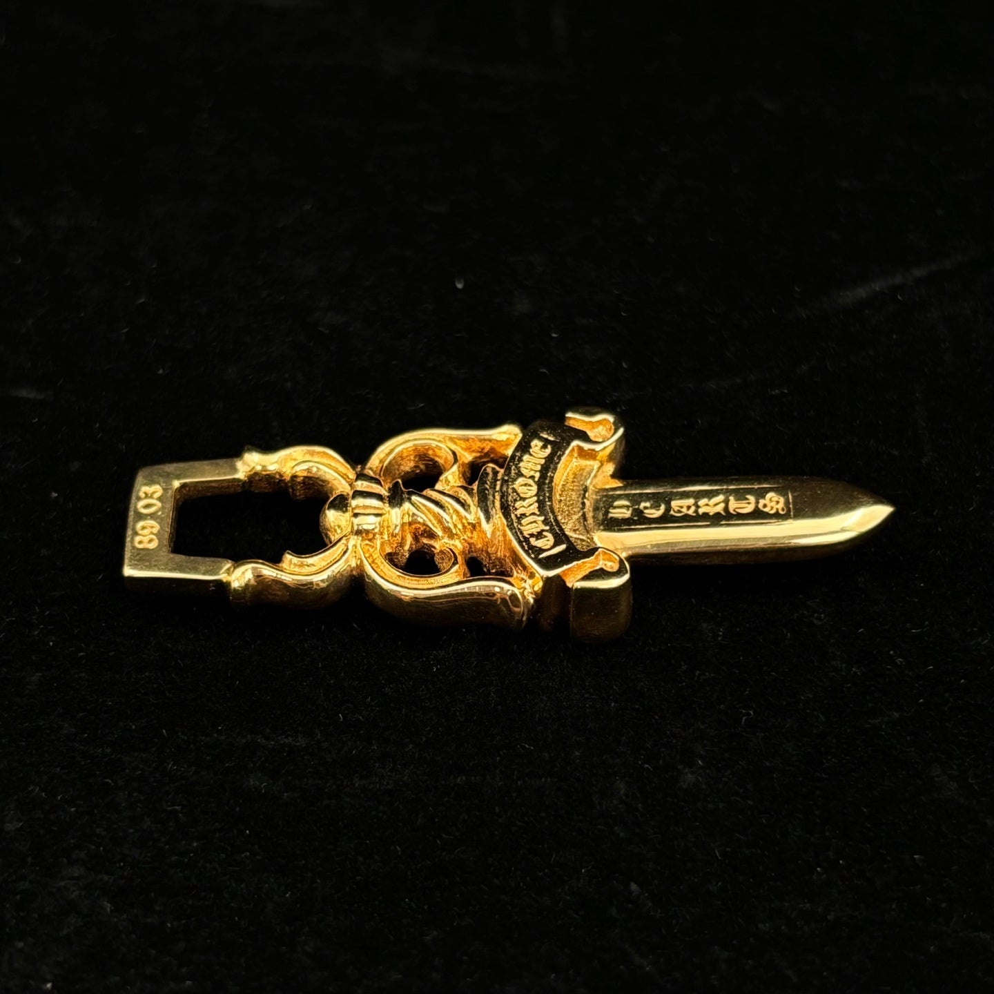 Chrome Hearts 22K Gold Dagger Pendant [Used]