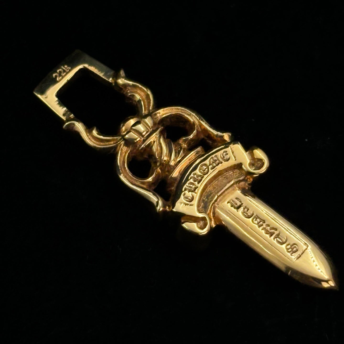 Chrome Hearts 22K Gold Dagger Pendant [Used]