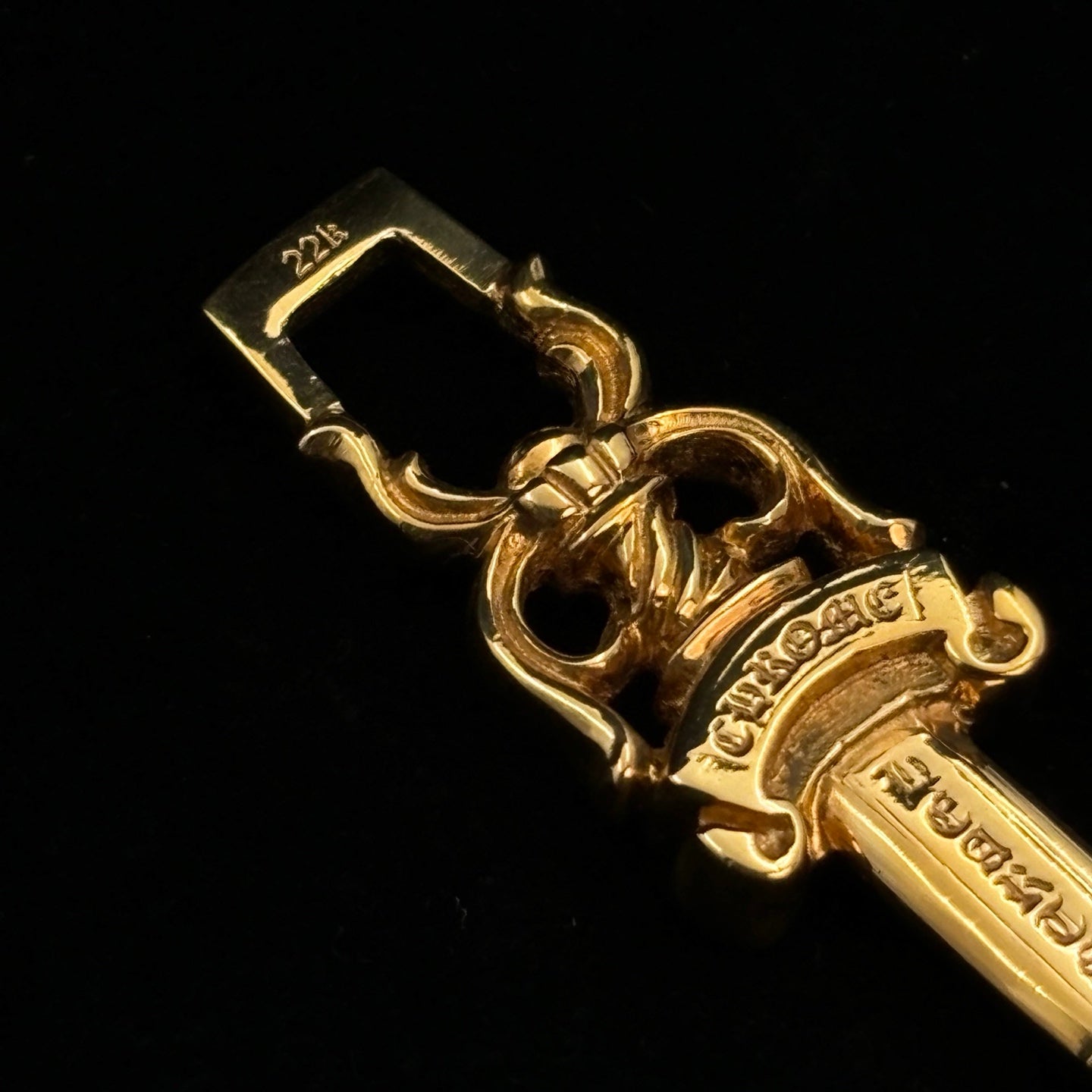 Chrome Hearts 22K Gold Dagger Pendant [Used]