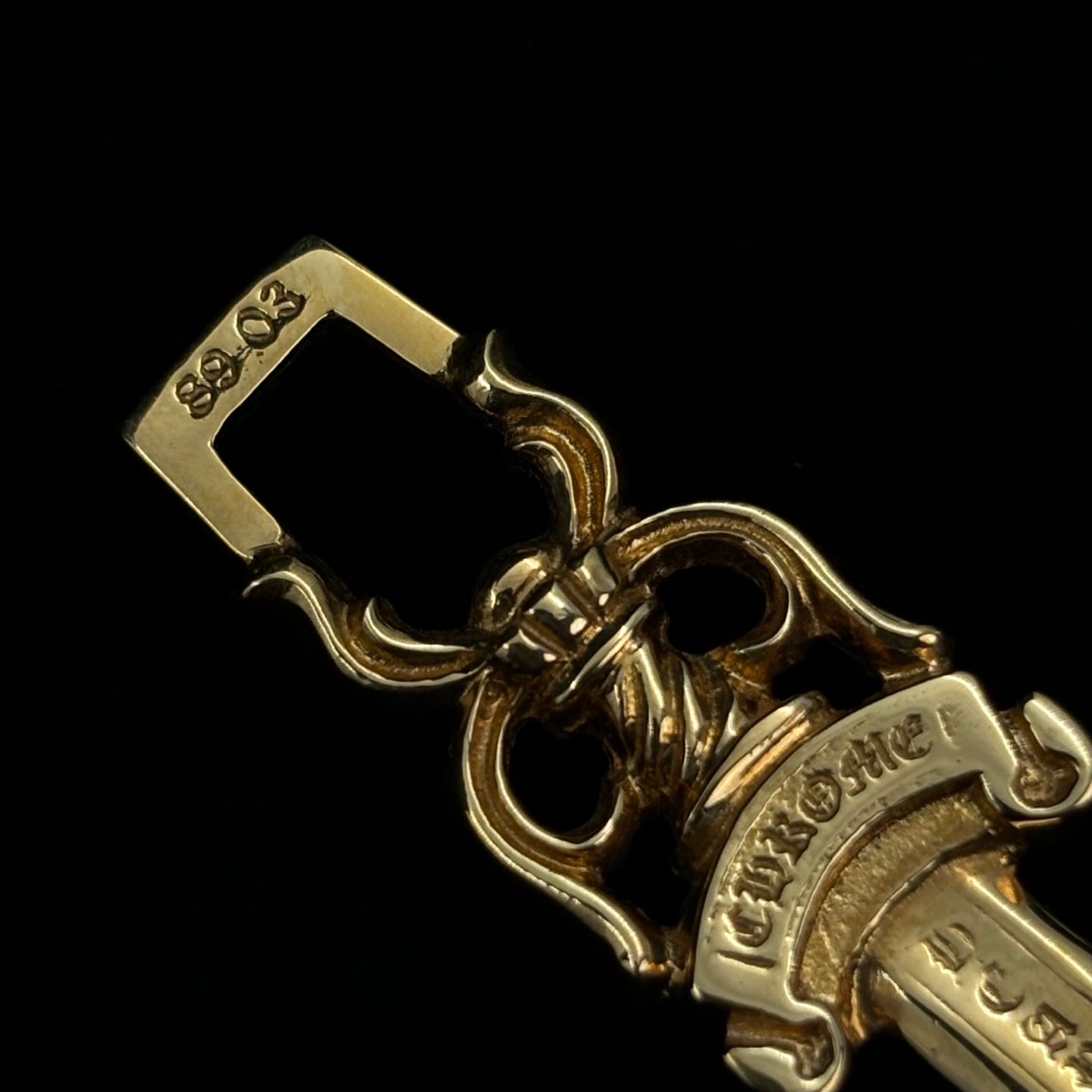 Chrome Hearts 22K Gold Dagger Pendant [Used]