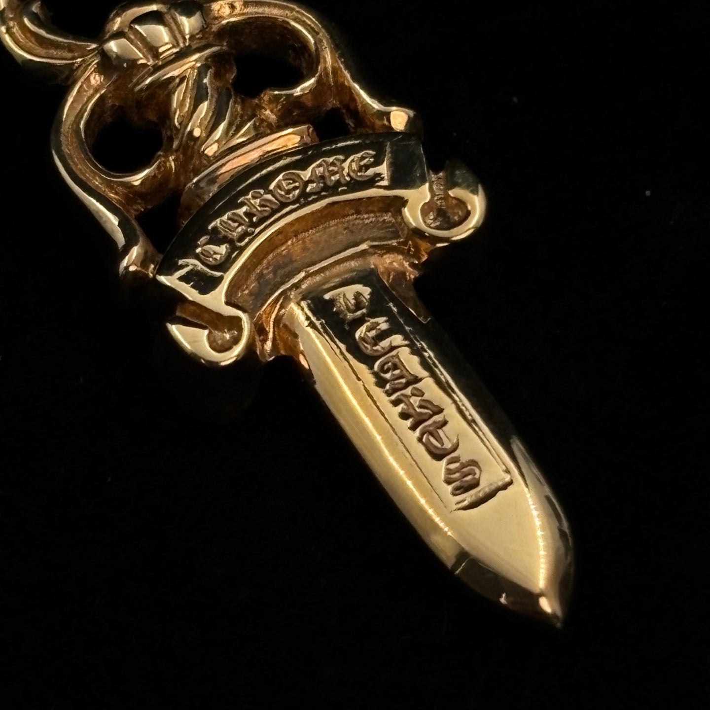 Chrome Hearts 22K Gold Dagger Pendant [Used]