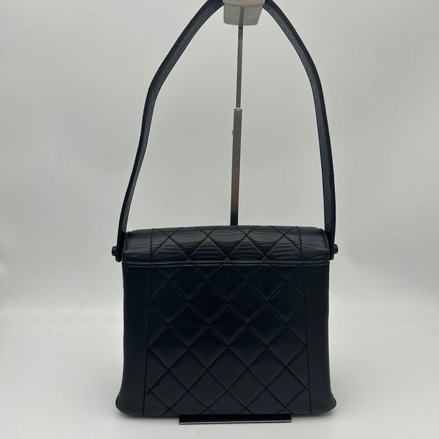 Chanel Black Lambskin Quilted Kelly Shoulder Bag Gold Hardware [Used]