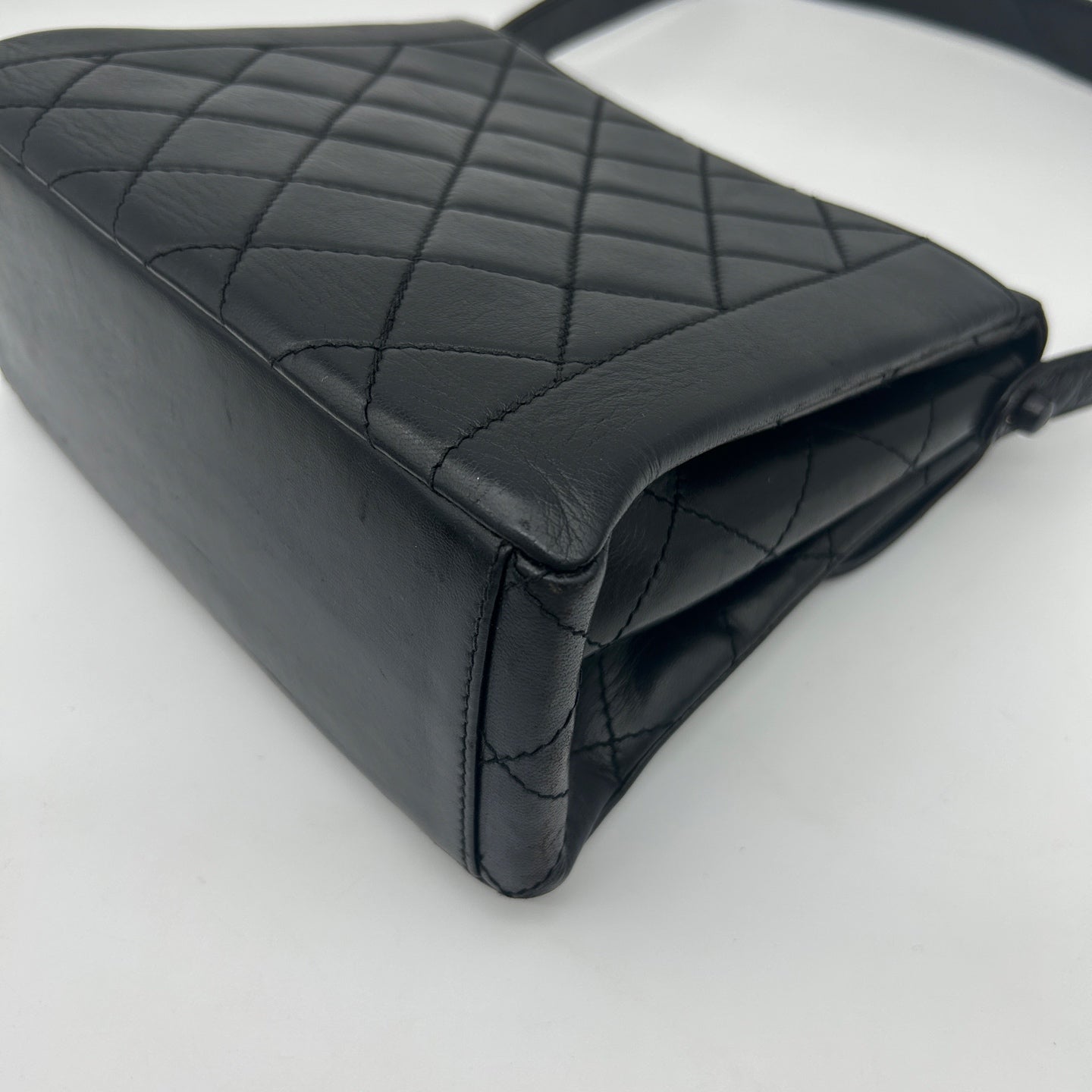 Chanel Black Lambskin Quilted Kelly Shoulder Bag Gold Hardware [Used]