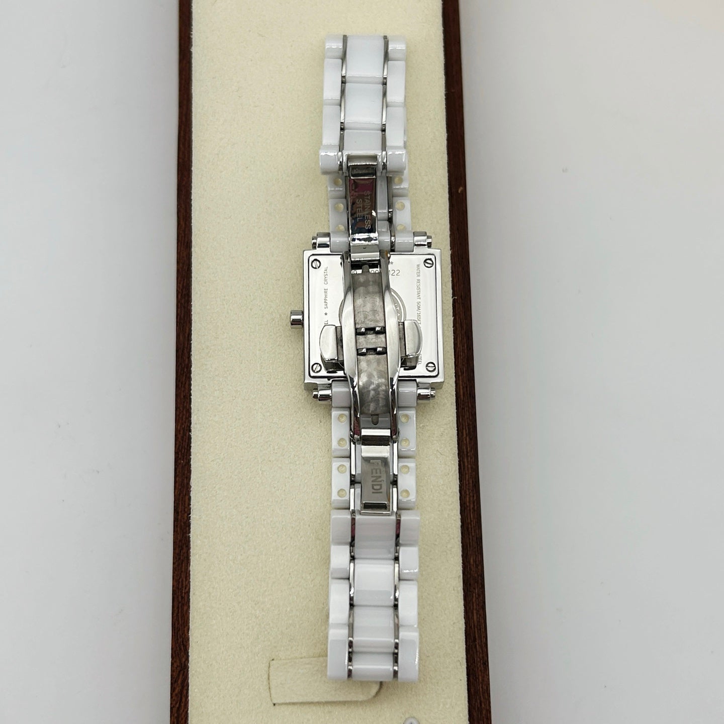 Fendi White Ceramic Square Watch [Used]