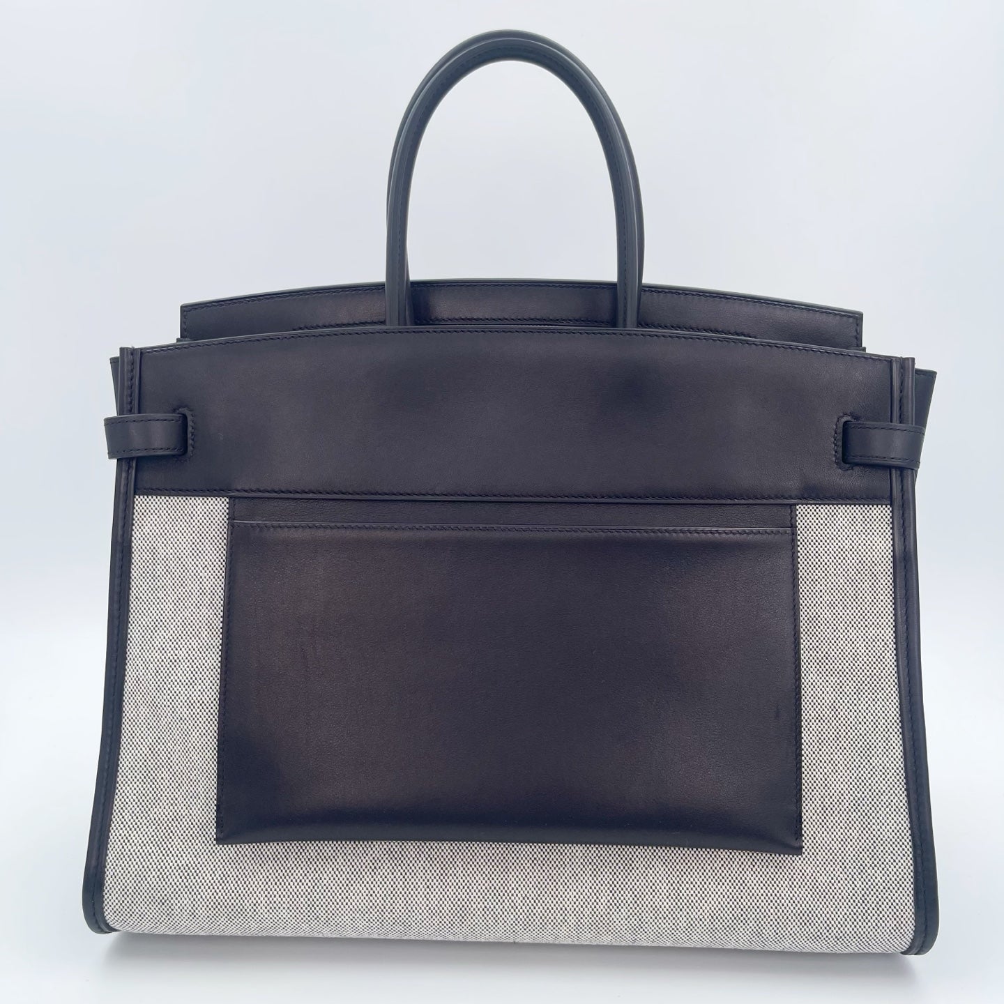 Hermès Birkin 35 A L'Envers Black-Grey Toile H Canvas and Black Volupto Palladium Hardware