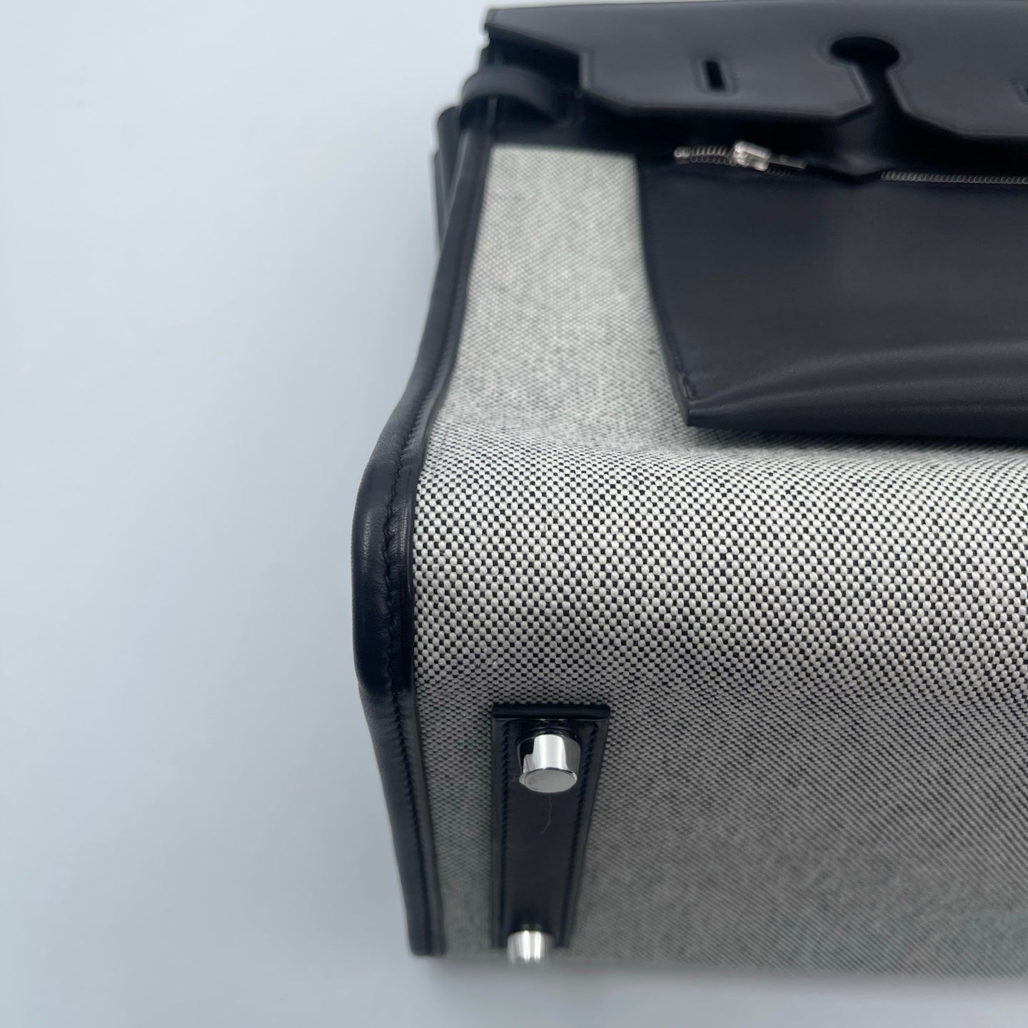 Hermès Birkin 35 A L'Envers Black-Grey Toile H Canvas and Black Volupto Palladium Hardware