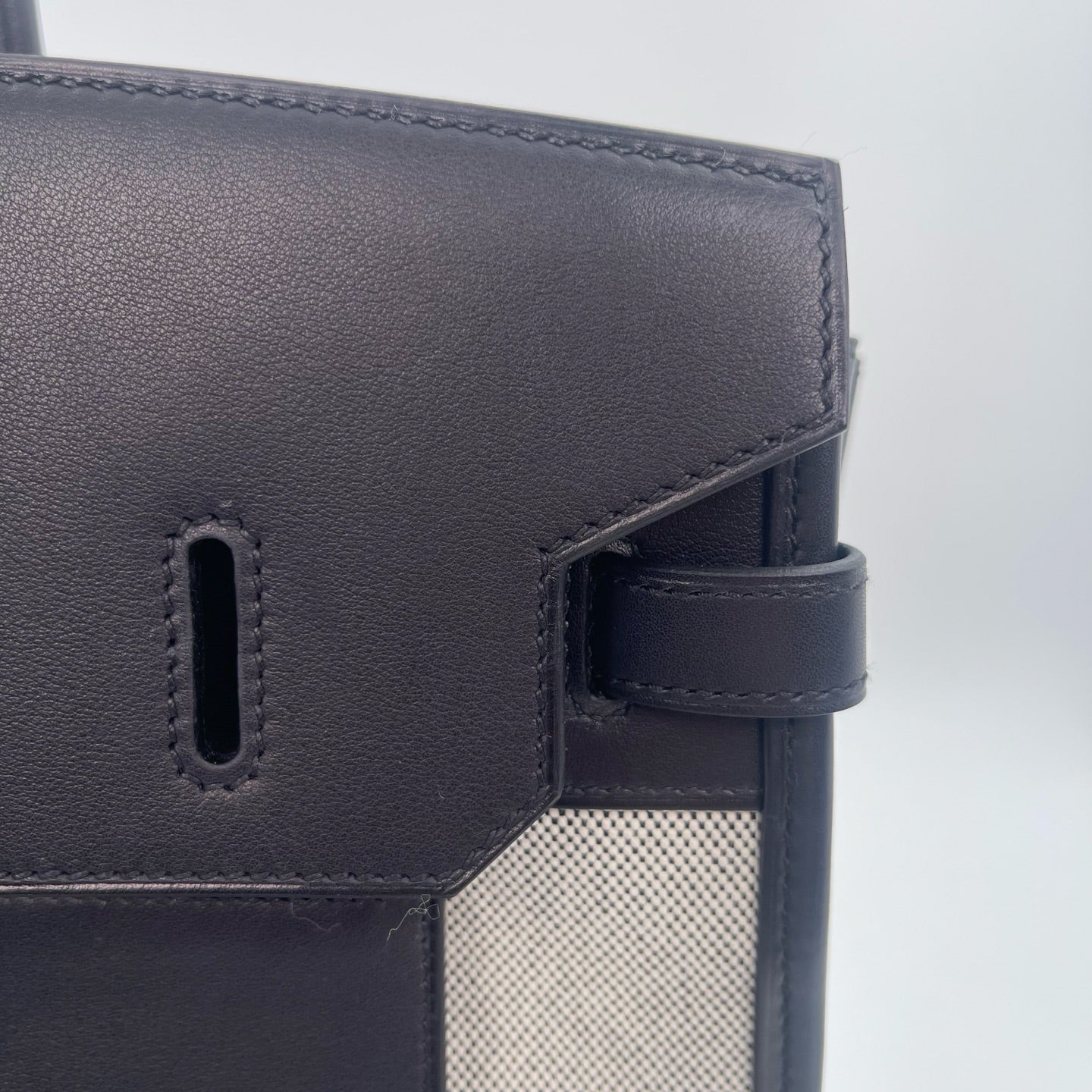 Hermès Birkin 35 A L'Envers Black-Grey Toile H Canvas and Black Volupto Palladium Hardware