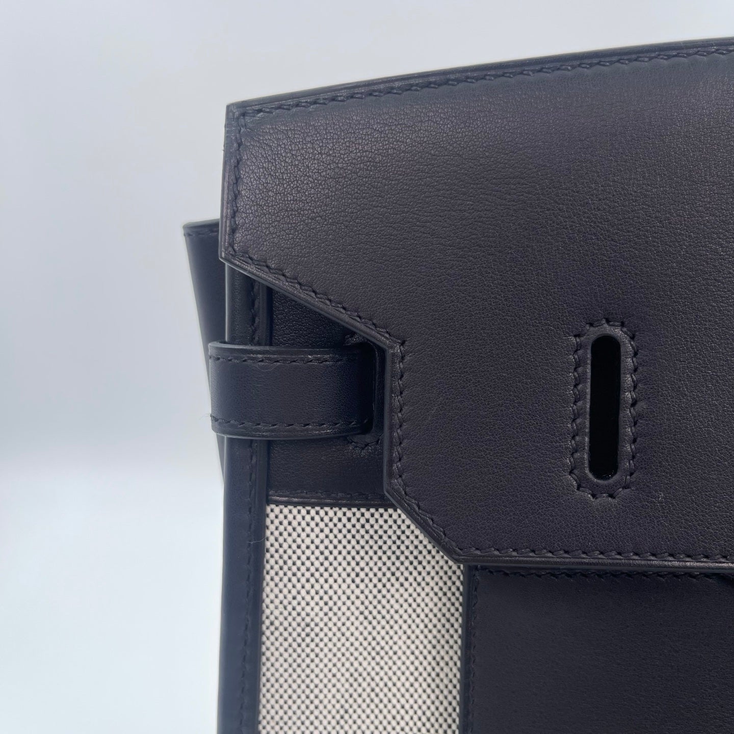 Hermès Birkin 35 A L'Envers Black-Grey Toile H Canvas and Black Volupto Palladium Hardware