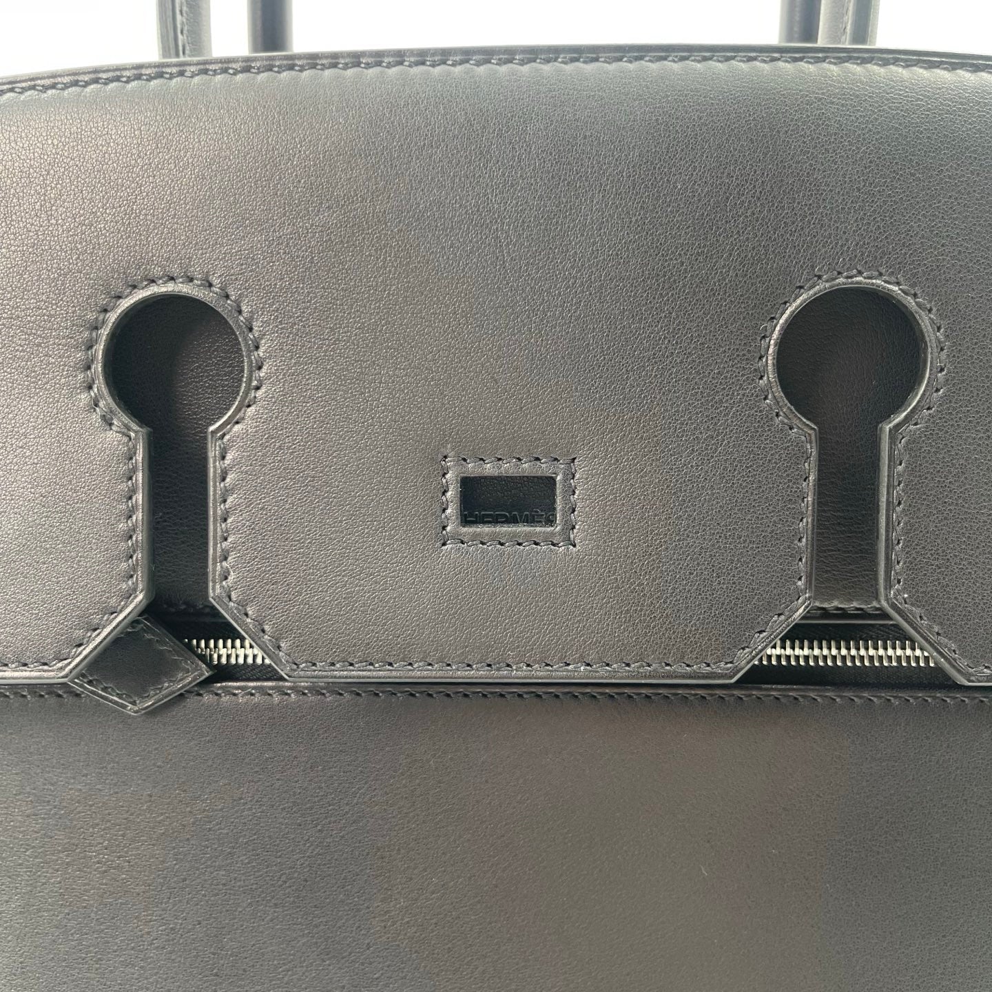 Hermès Birkin 35 A L'Envers Black-Grey Toile H Canvas and Black Volupto Palladium Hardware