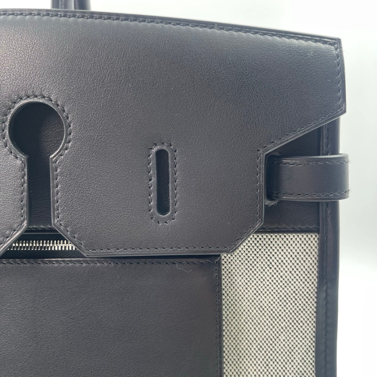 Hermès Birkin 35 A L'Envers Black-Grey Toile H Canvas and Black Volupto Palladium Hardware