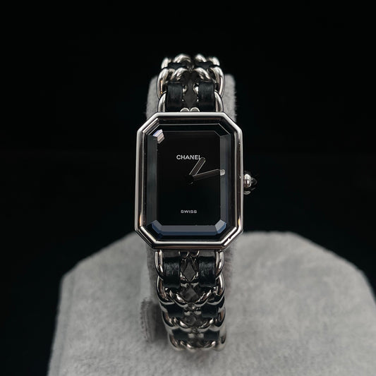 Chanel Black Silver Première Watch Large Size [Used]