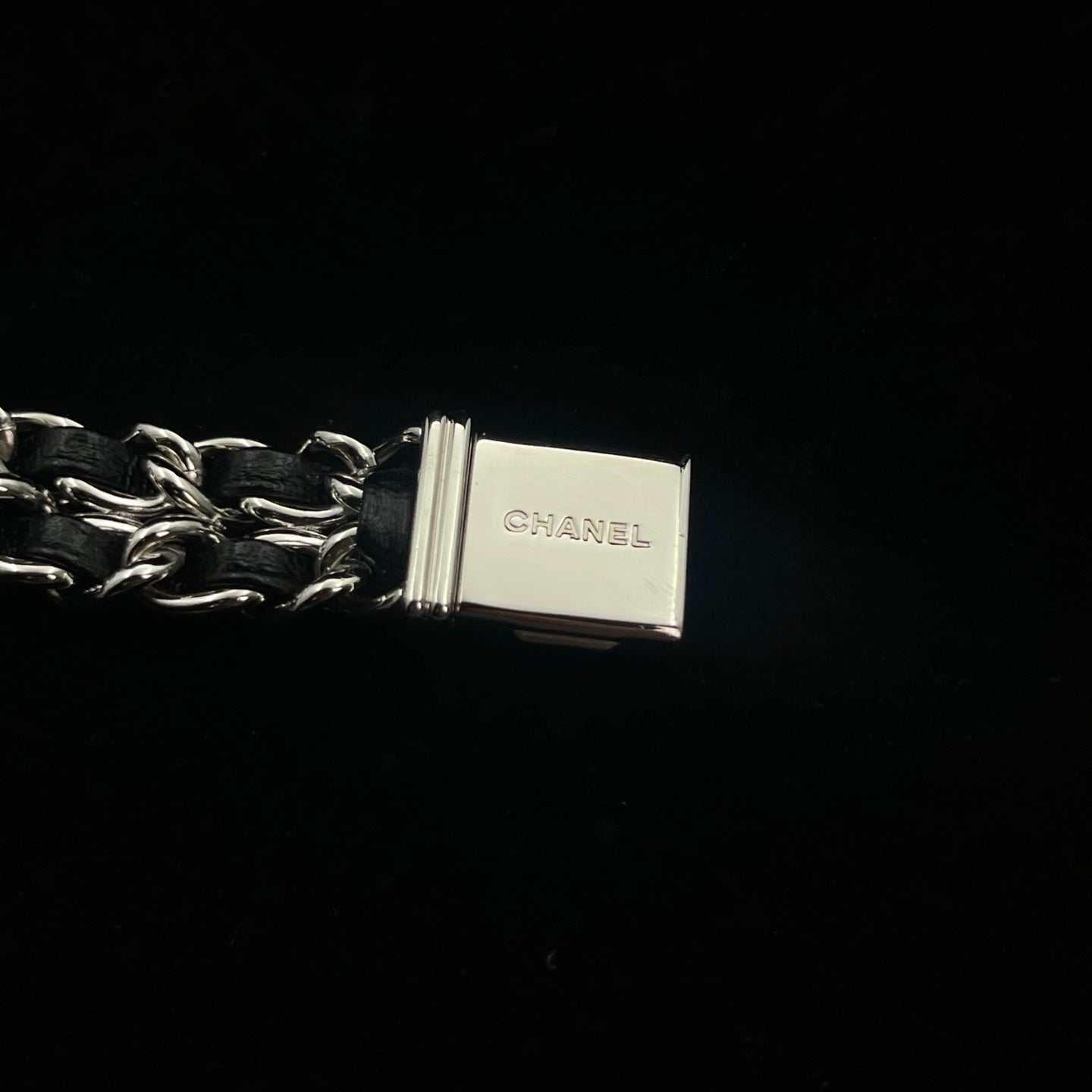 Chanel Black Silver Première Watch Large Size [Used]
