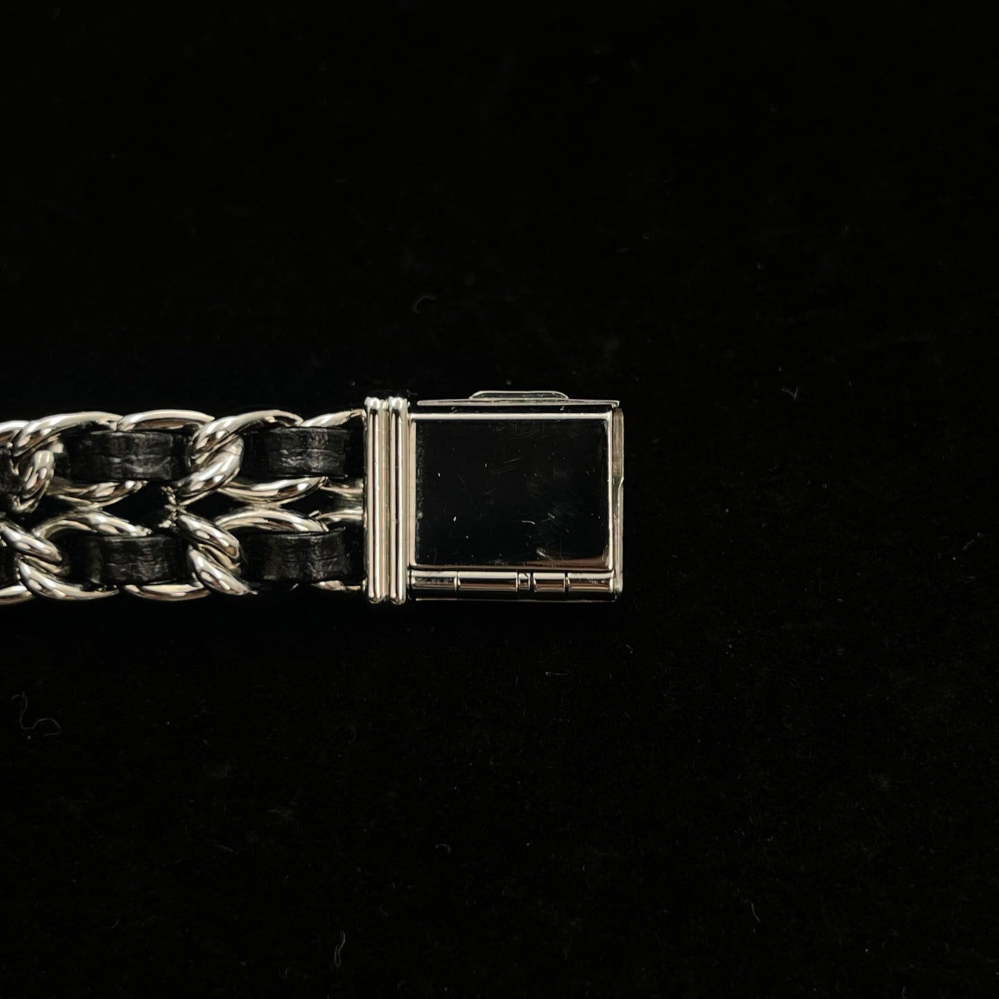 Chanel Black Silver Première Watch Large Size [Used]