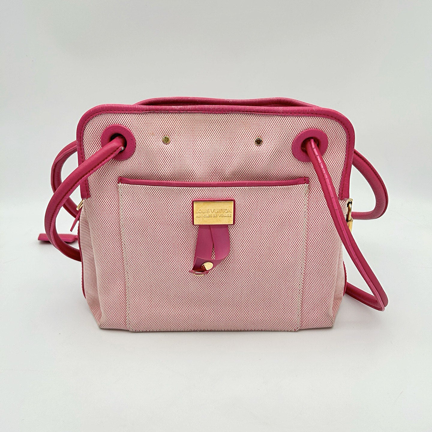 Louis Vuitton Pink Printed Canvas 2009 Spring/Summer Limited Crossbody Shoulder Bag [Used]