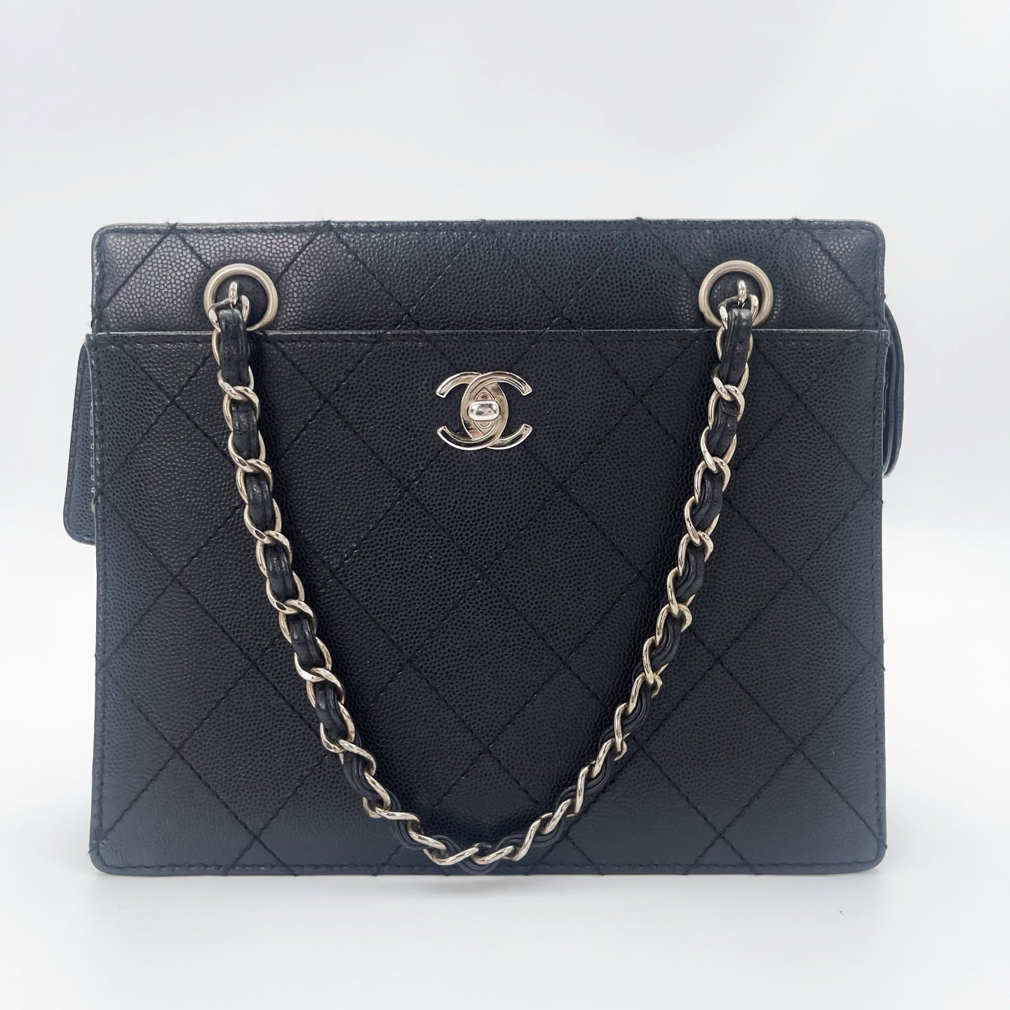 Chanel Black Caviar Handbag [Used]