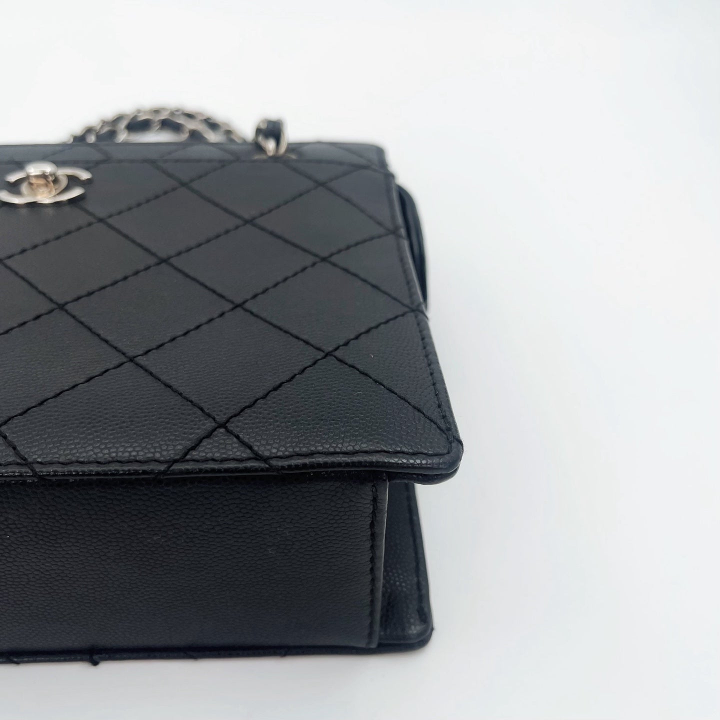 Chanel Black Caviar Handbag [Used]