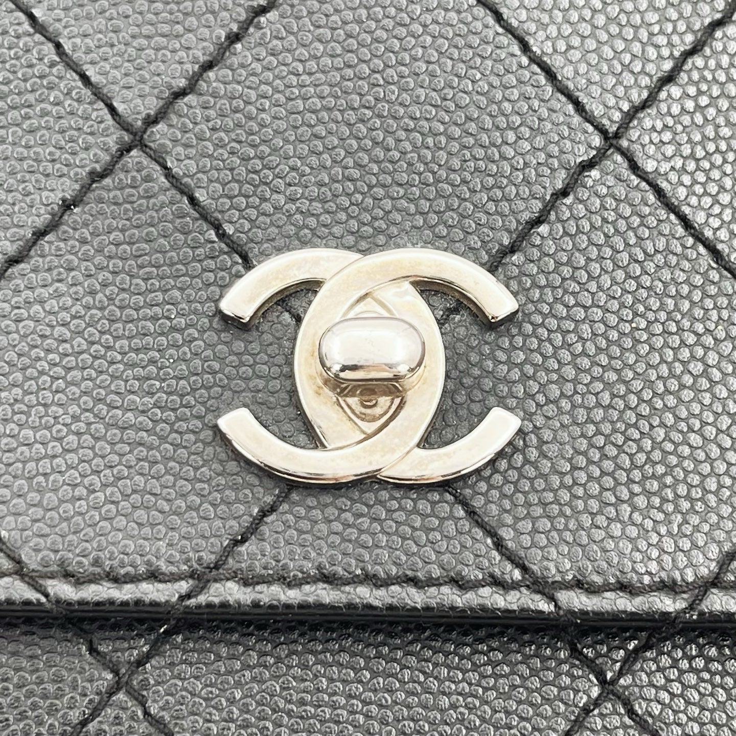 Chanel Black Caviar Handbag [Used]