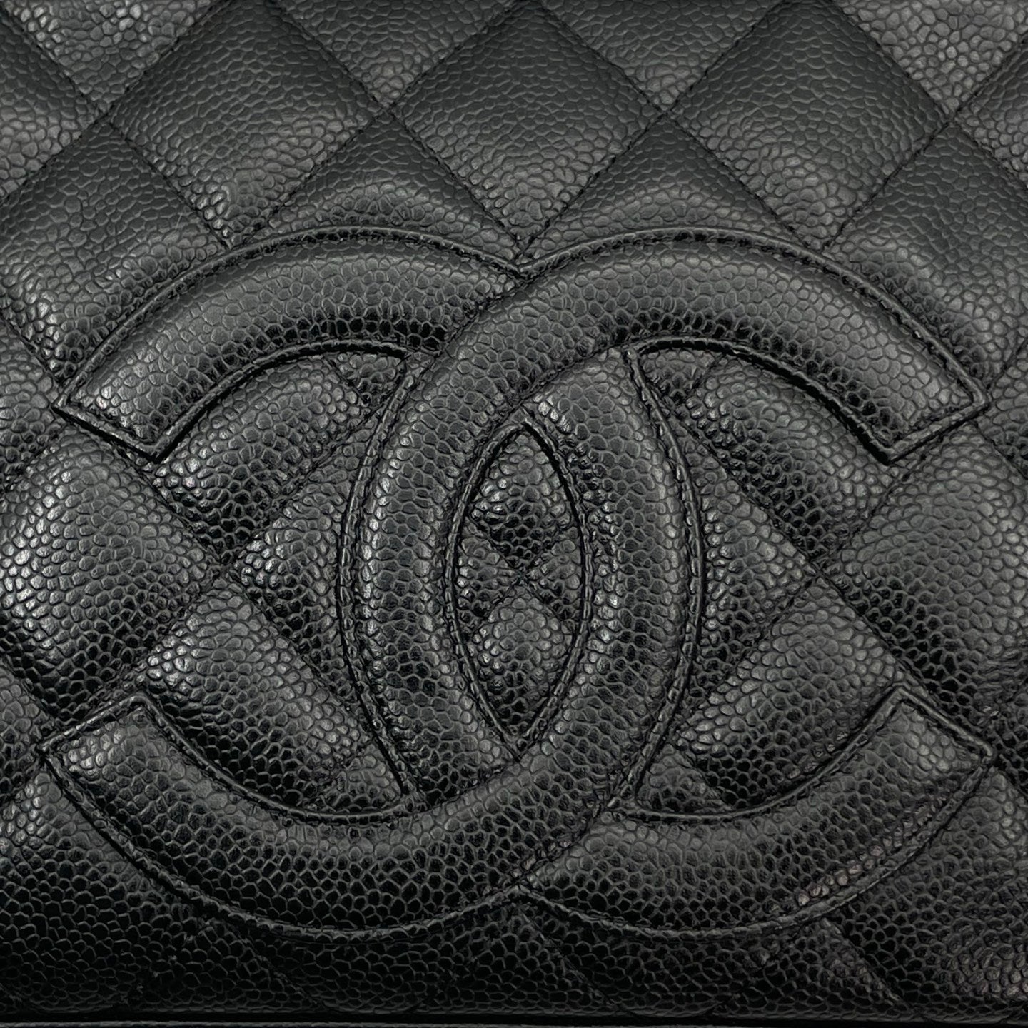 Chanel Small Black Caviar Leather Bowling Tote Bag Gold Hardware [Used]