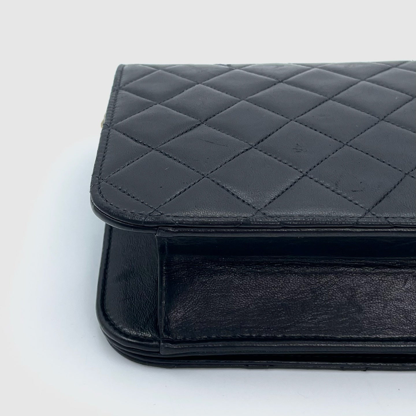 Chanel Black Lambskin Flap Chain Bag [Used]