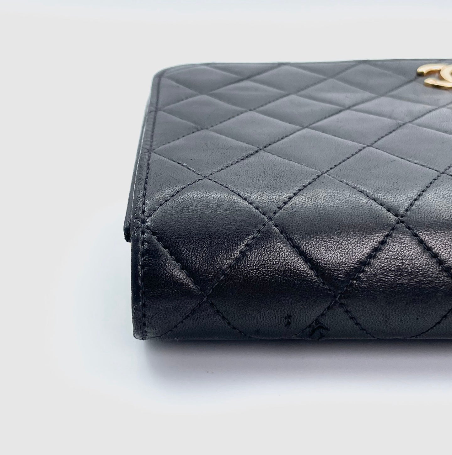 Chanel Black Lambskin Flap Chain Bag [Used]