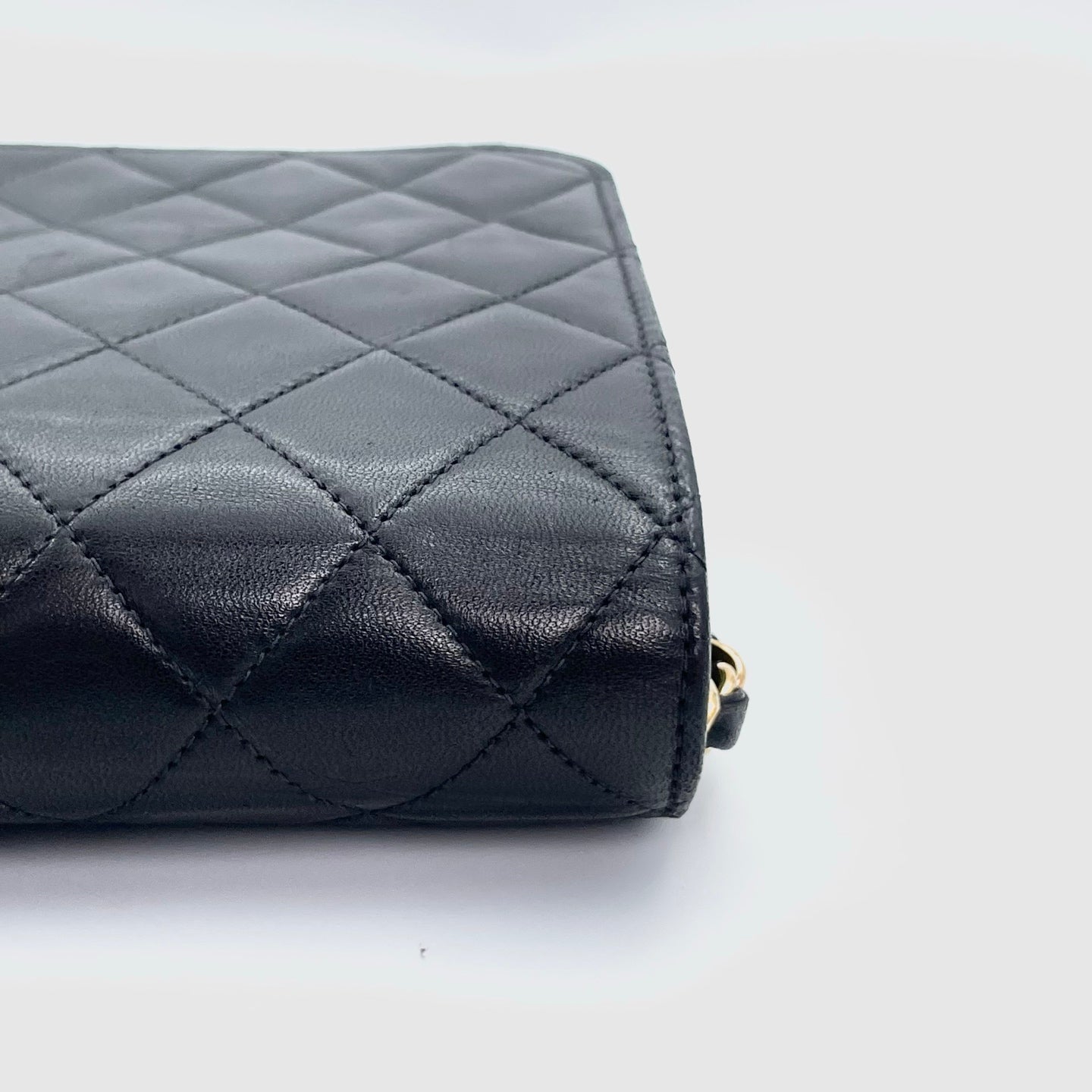 Chanel Black Lambskin Flap Chain Bag [Used]