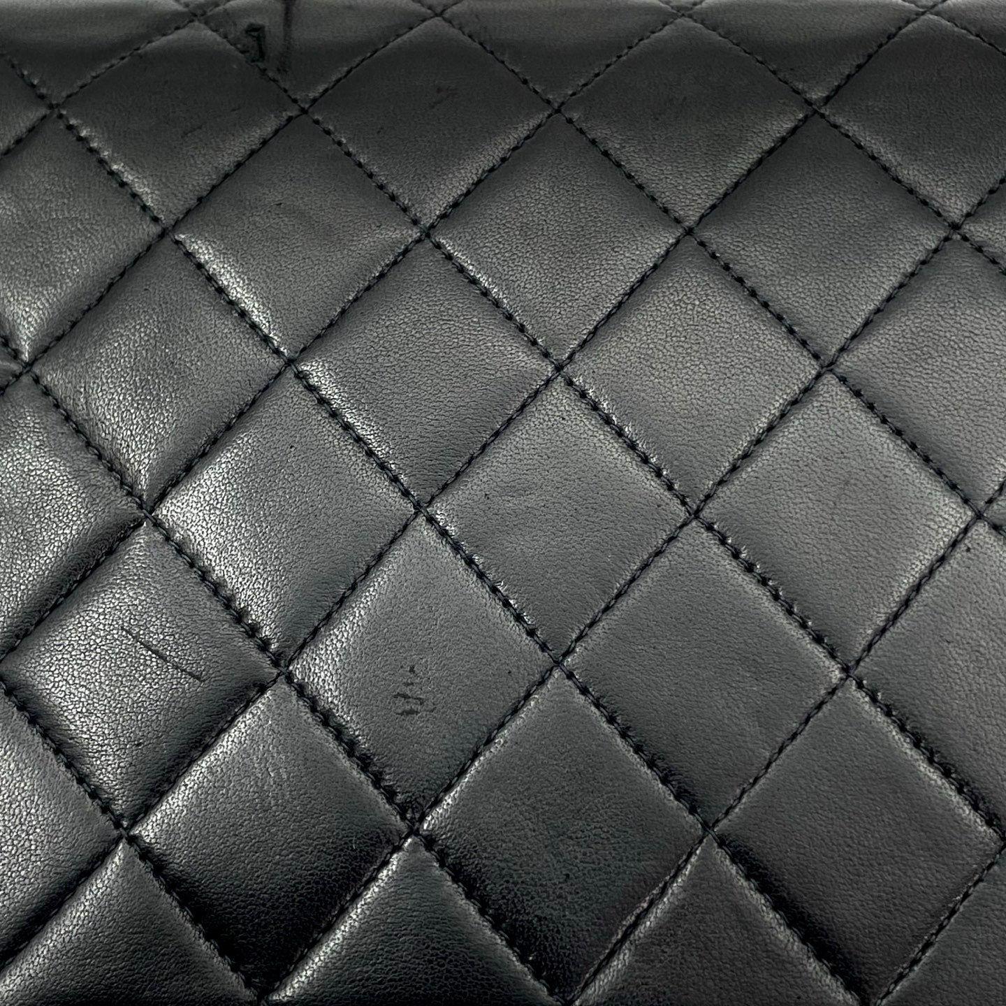 Chanel Black Lambskin Flap Chain Bag [Used]