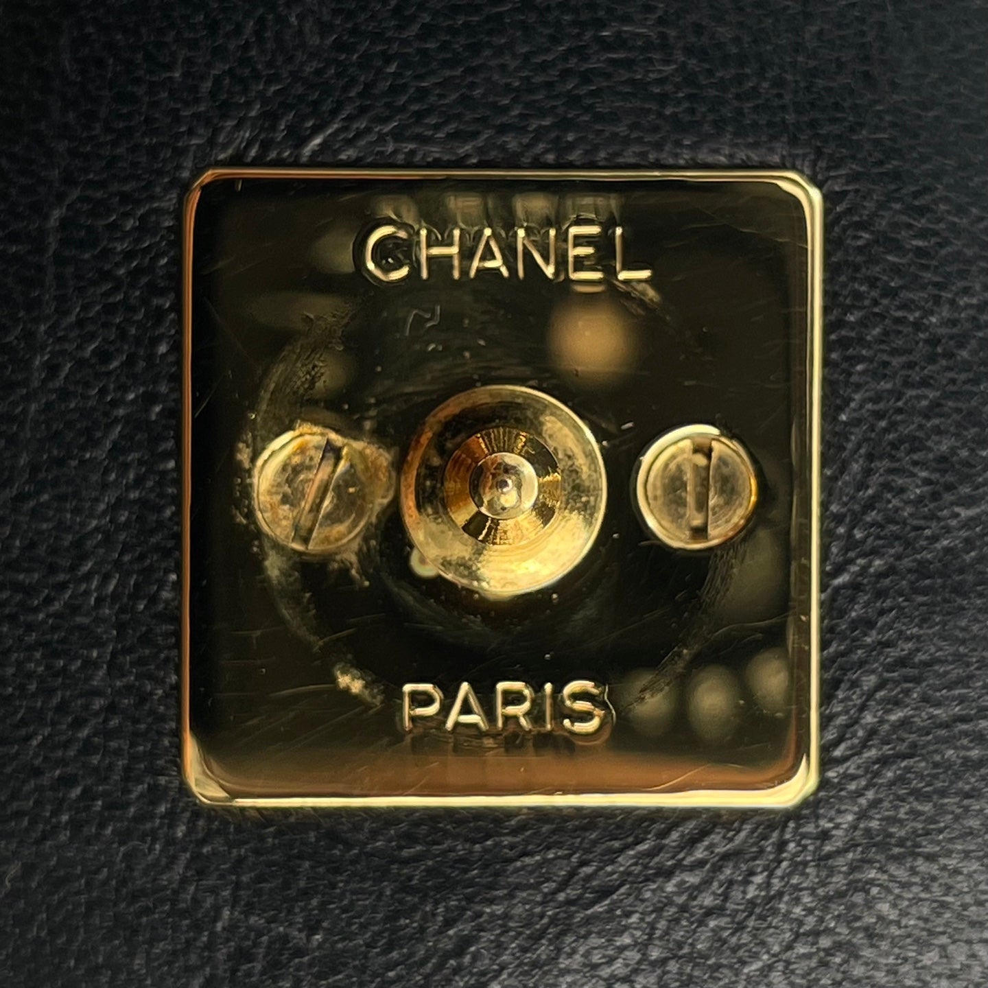 Chanel Black Lambskin Flap Chain Bag [Used]