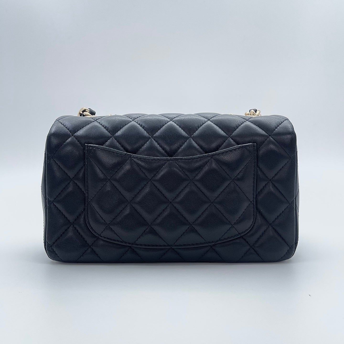 Chanel Black Mini Lambskin Coco Charms Rectangular Classic Flap Bag [Used]