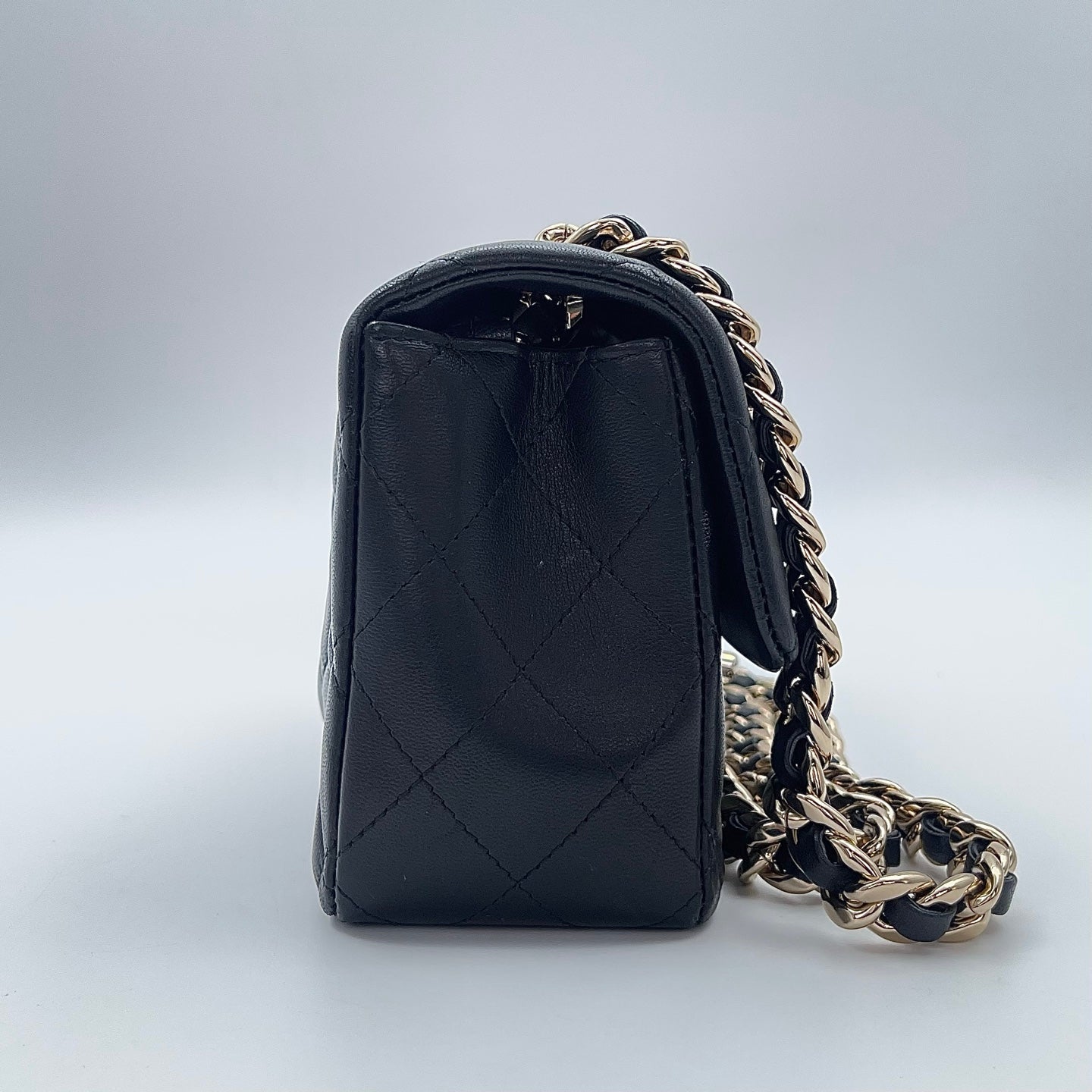 Chanel Black Mini Lambskin Coco Charms Rectangular Classic Flap Bag [Used]