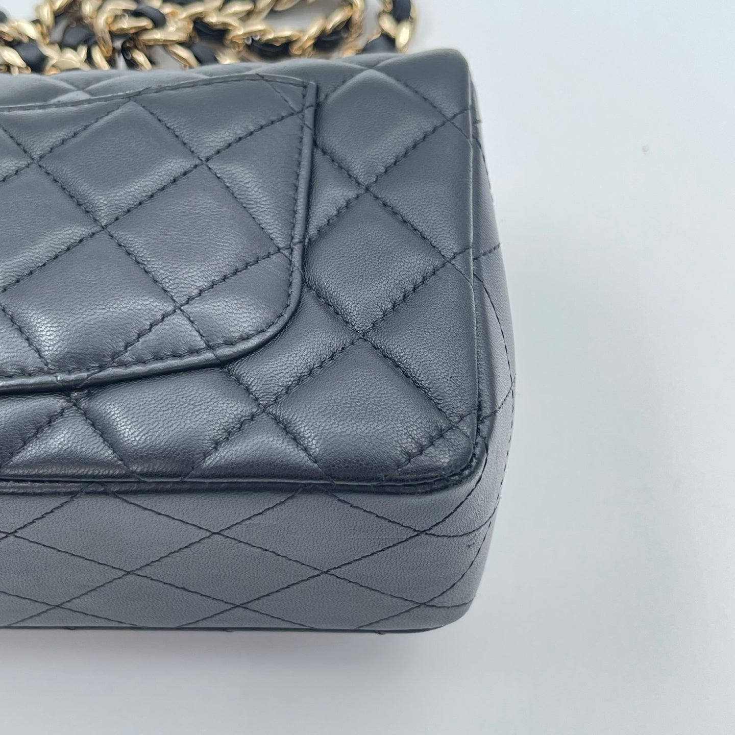 Chanel Black Mini Lambskin Coco Charms Rectangular Classic Flap Bag [Used]