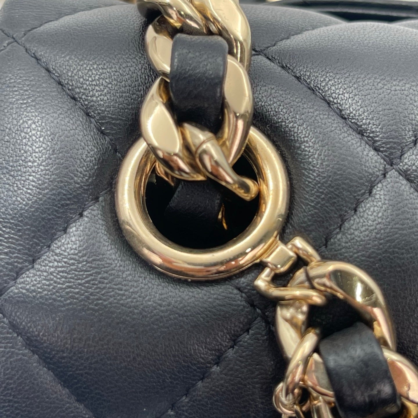 Chanel Black Mini Lambskin Coco Charms Rectangular Classic Flap Bag [Used]