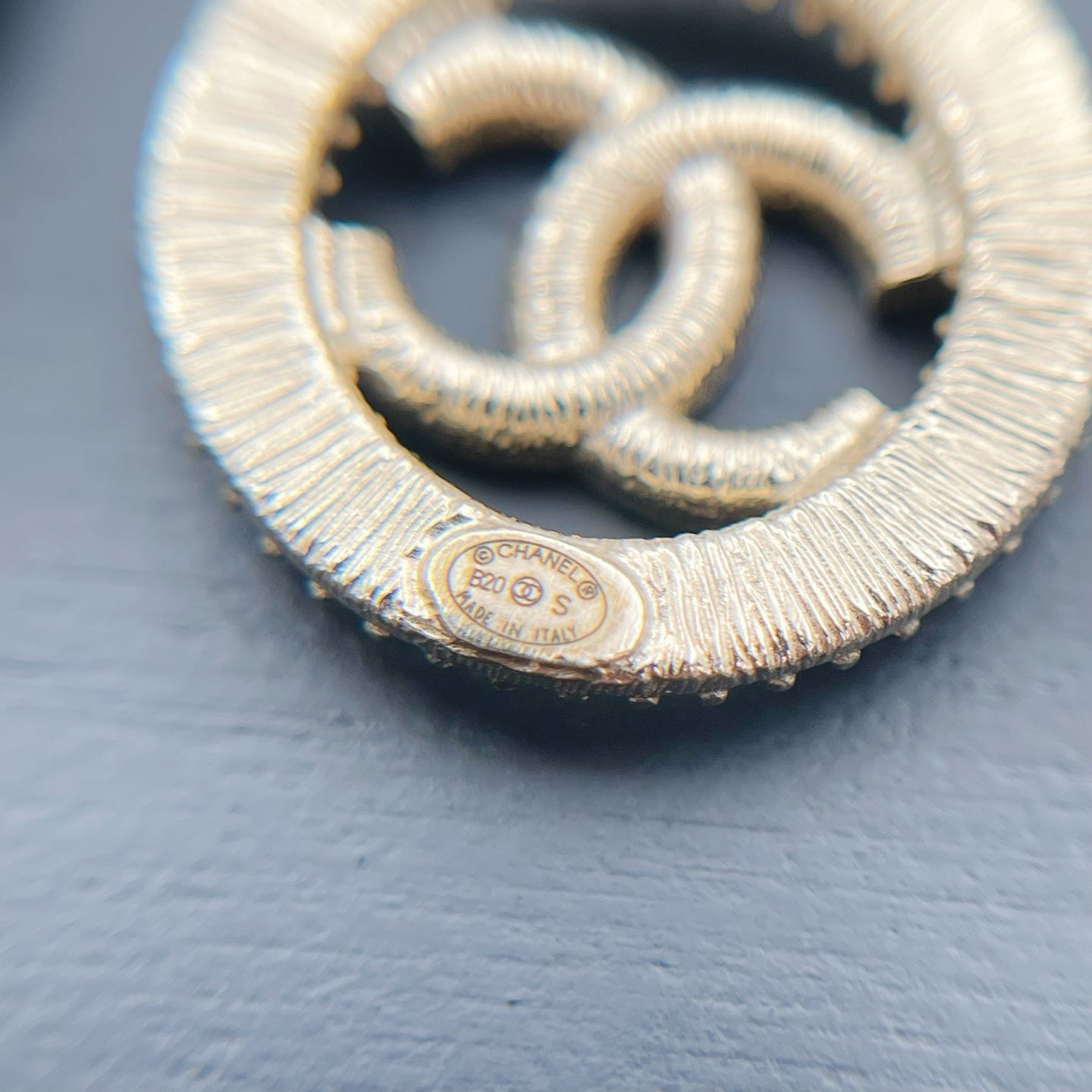 Chanel CC Logo Rhinestone Earrings [Used]