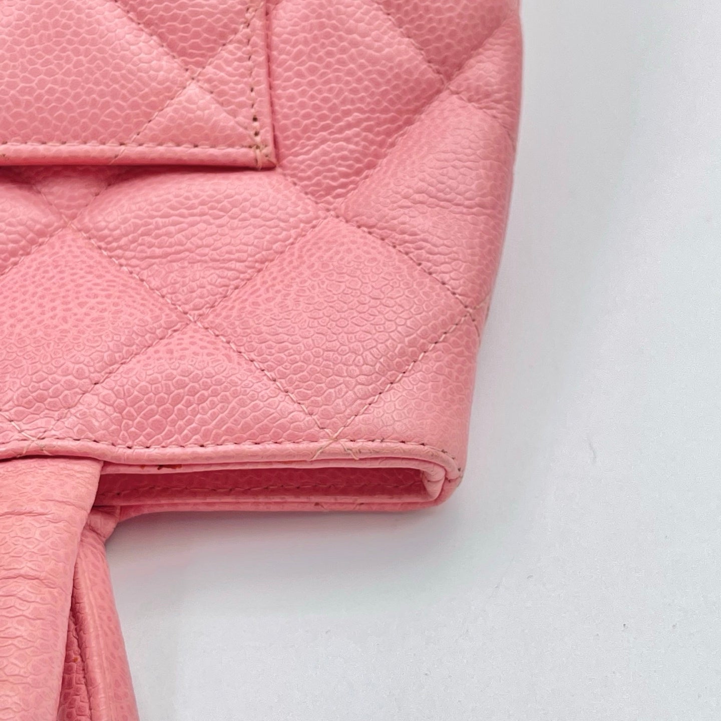 Chanel Pink Quilted Caviar Leather Medallion Tote Bag [Used]