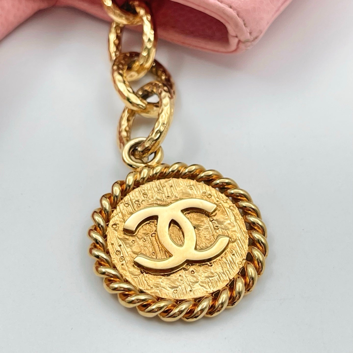 Chanel Pink Quilted Caviar Leather Medallion Tote Bag [Used]