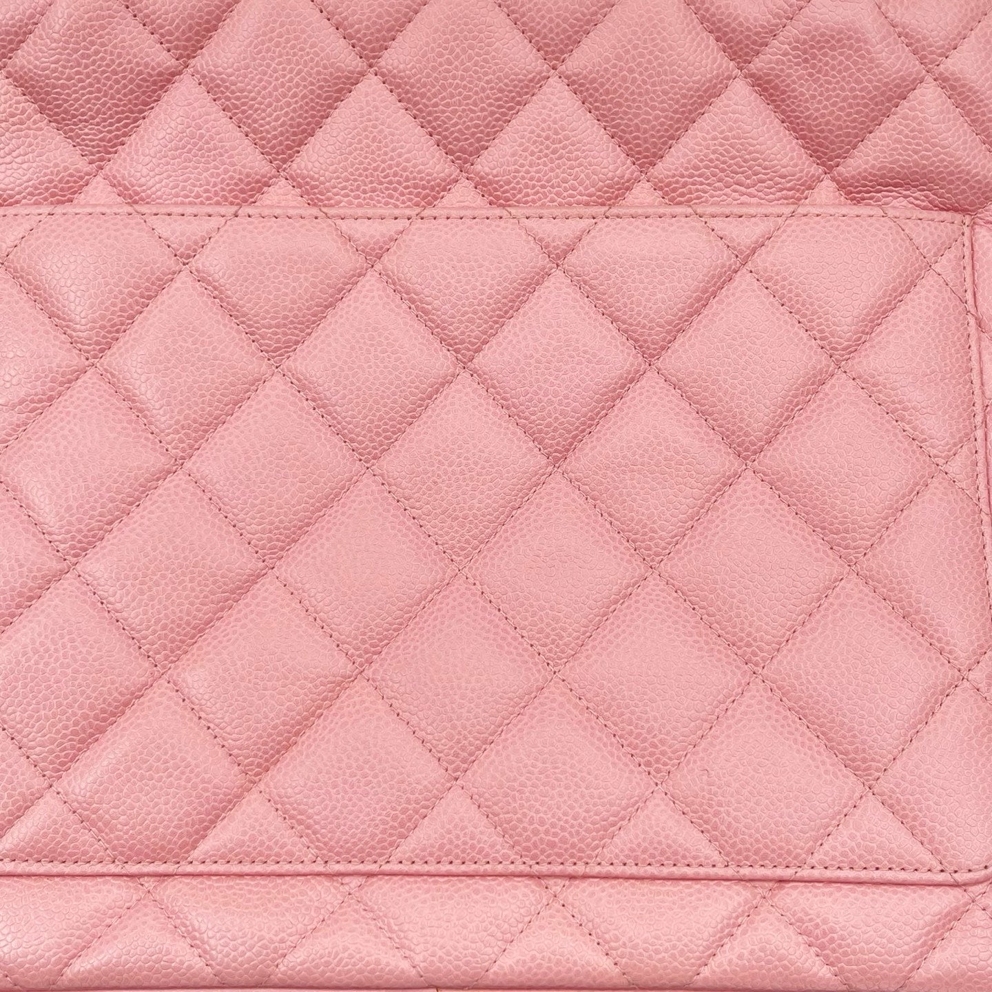 Chanel Pink Quilted Caviar Leather Medallion Tote Bag [Used]