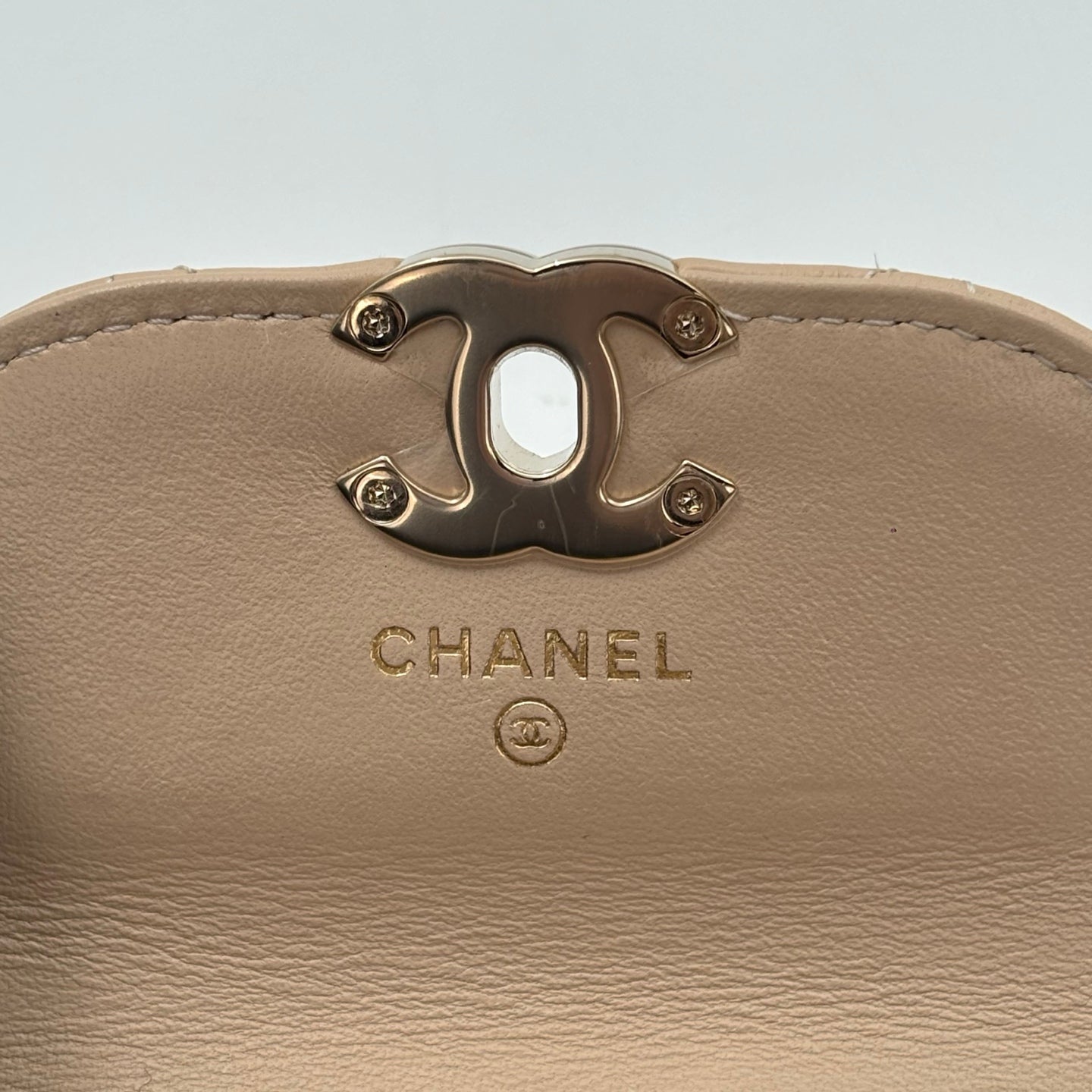 Chanel Beige Lambskin Quilted Waist Bag With Coin Purse [Used]