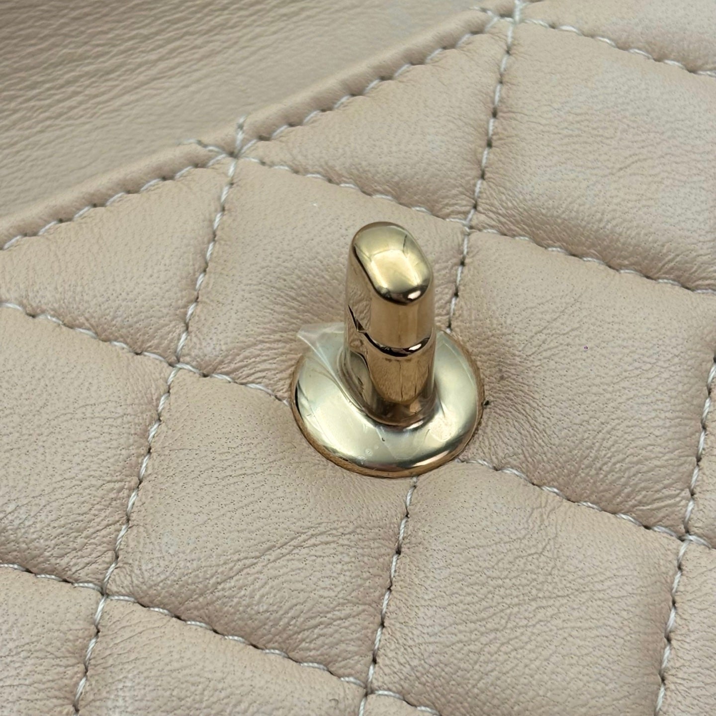 Chanel Beige Lambskin Quilted Waist Bag With Coin Purse [Used]