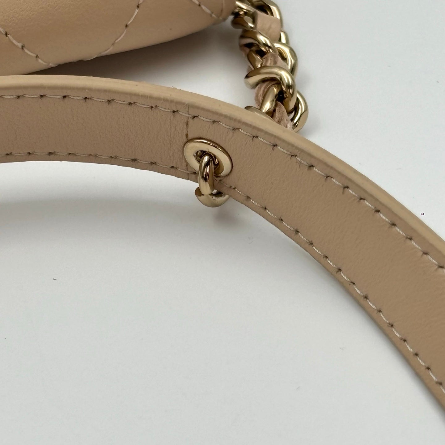 Chanel Beige Lambskin Quilted Waist Bag With Coin Purse [Used]