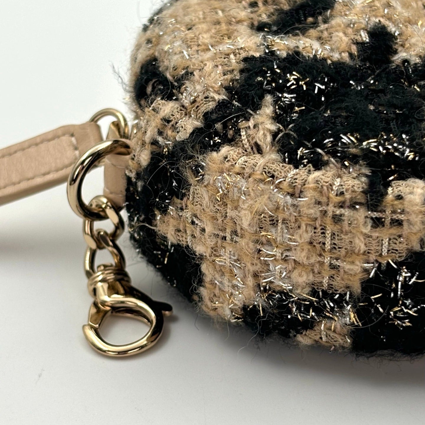 Chanel Beige Lambskin Quilted Waist Bag With Coin Purse [Used]