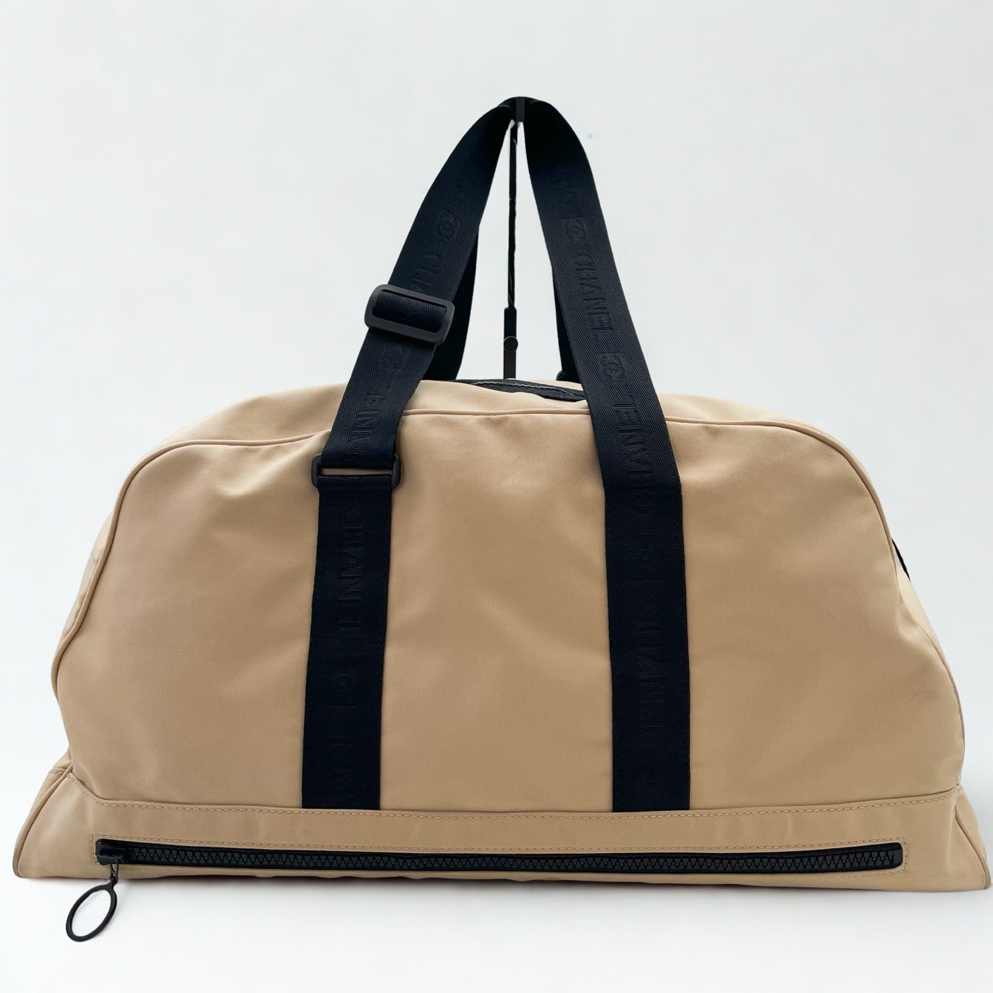 Chanel Beige Nylon Sports Boston Bag Shoulder Bag [Used]