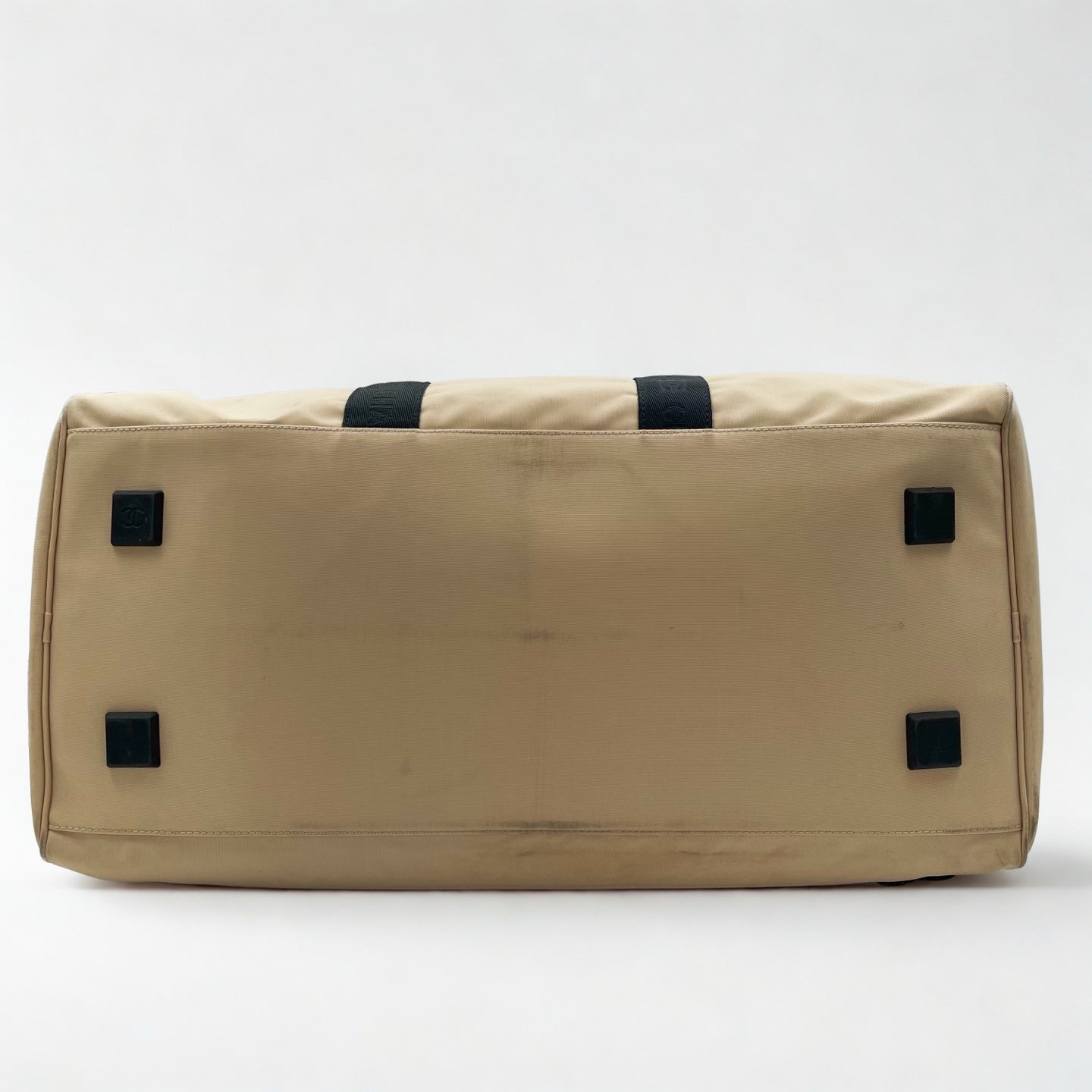 Chanel Beige Nylon Sports Boston Bag Shoulder Bag [Used]